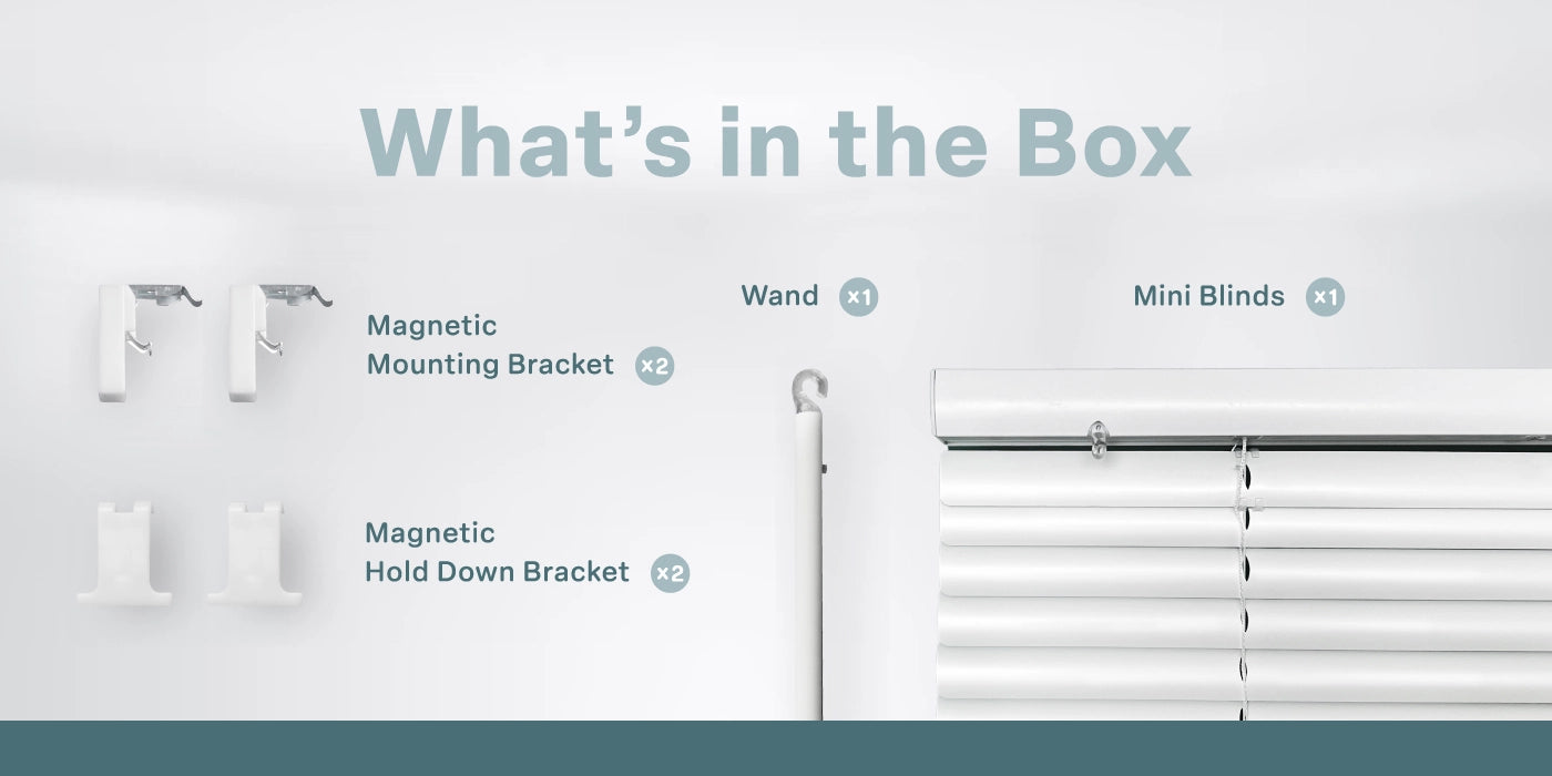 whats in the box_magnetic mini blinds