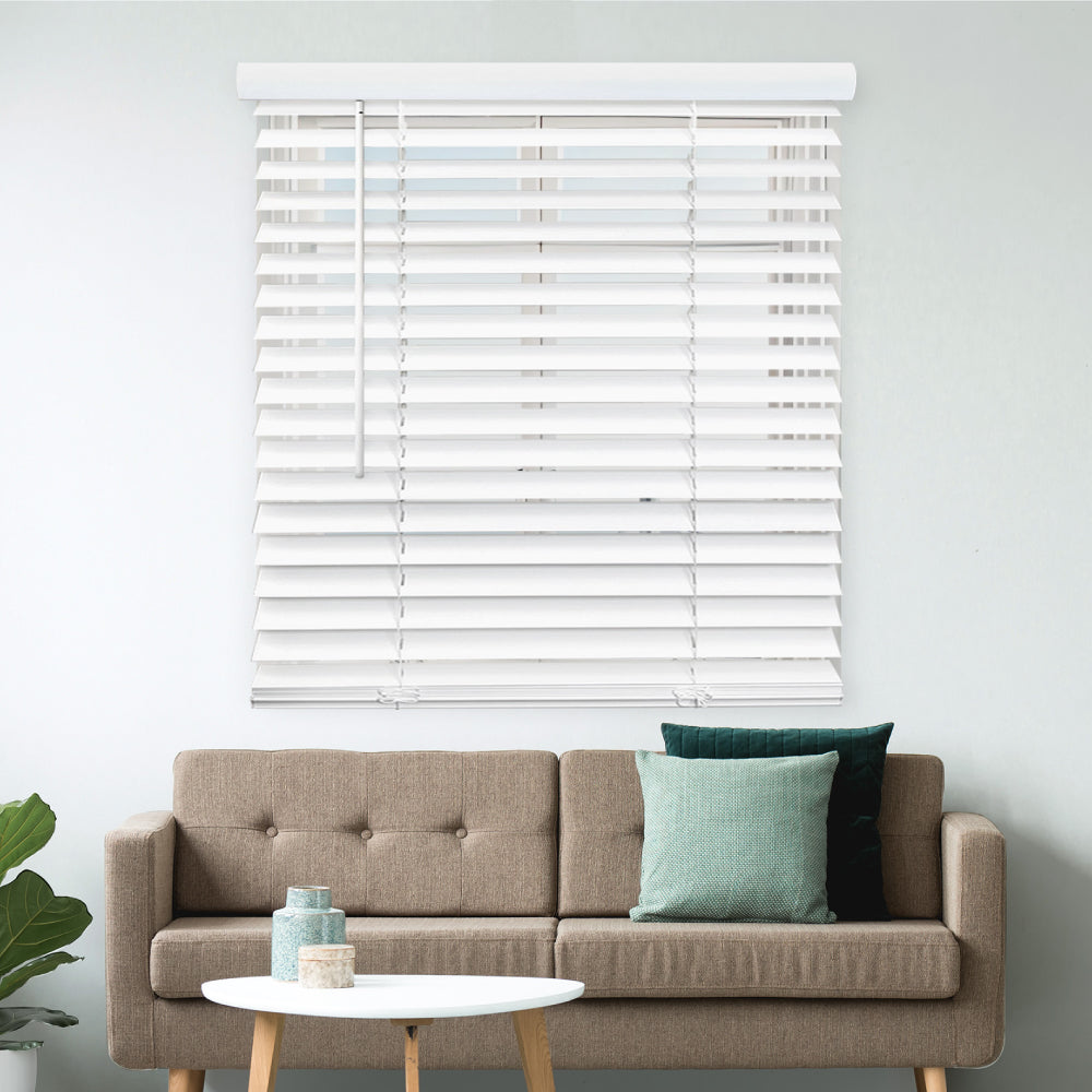 REGAL estate 2" Smooth Faux Wood Blinds Room Darkening For Windows, 60" Height