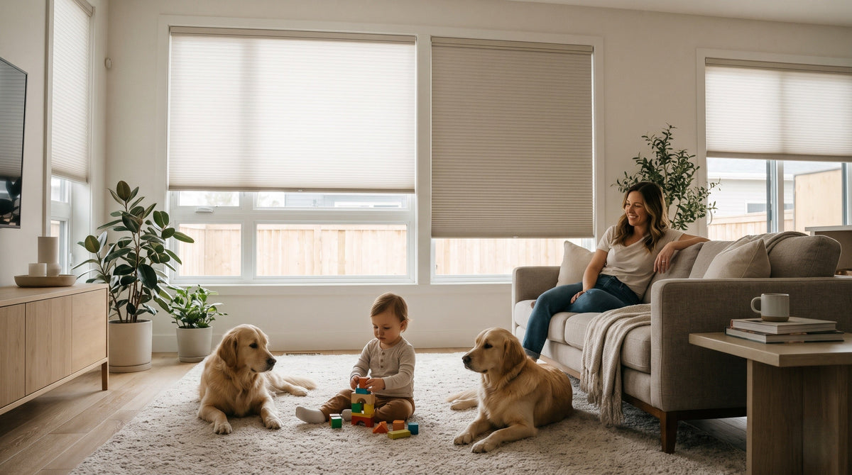 Cordless Blinds and Child & Pet Safety: What Every Parent Should Know