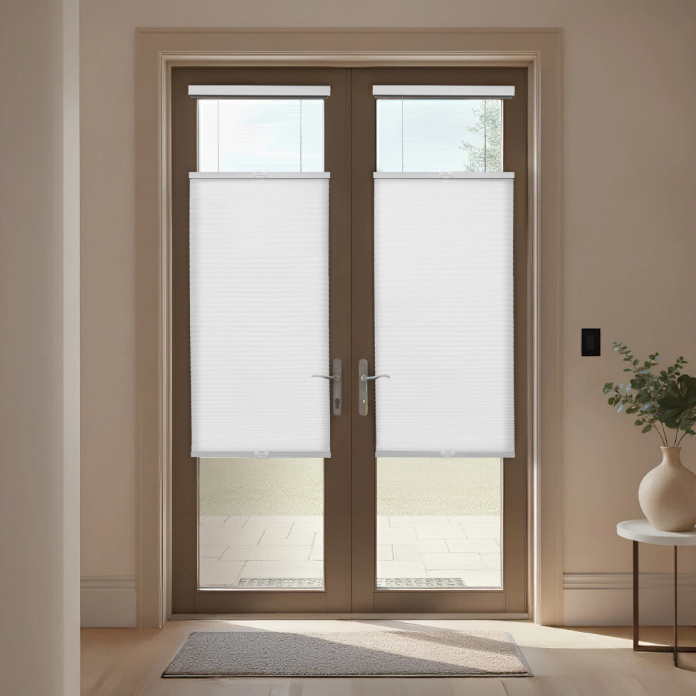 Regal Estate 1 inch Top Down Bottom Up Cellular Shades for Metal Steel Doors, 25" Width