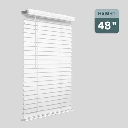 Regal Estate 2 inch Faux Wood Blinds For Windows, 48" Height, White