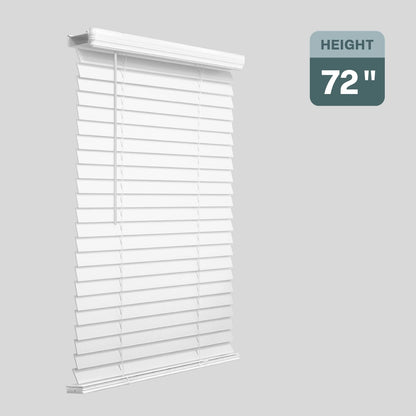 Regal Estate 2 inch Faux Wood Blinds For Windows, 72" Height, White