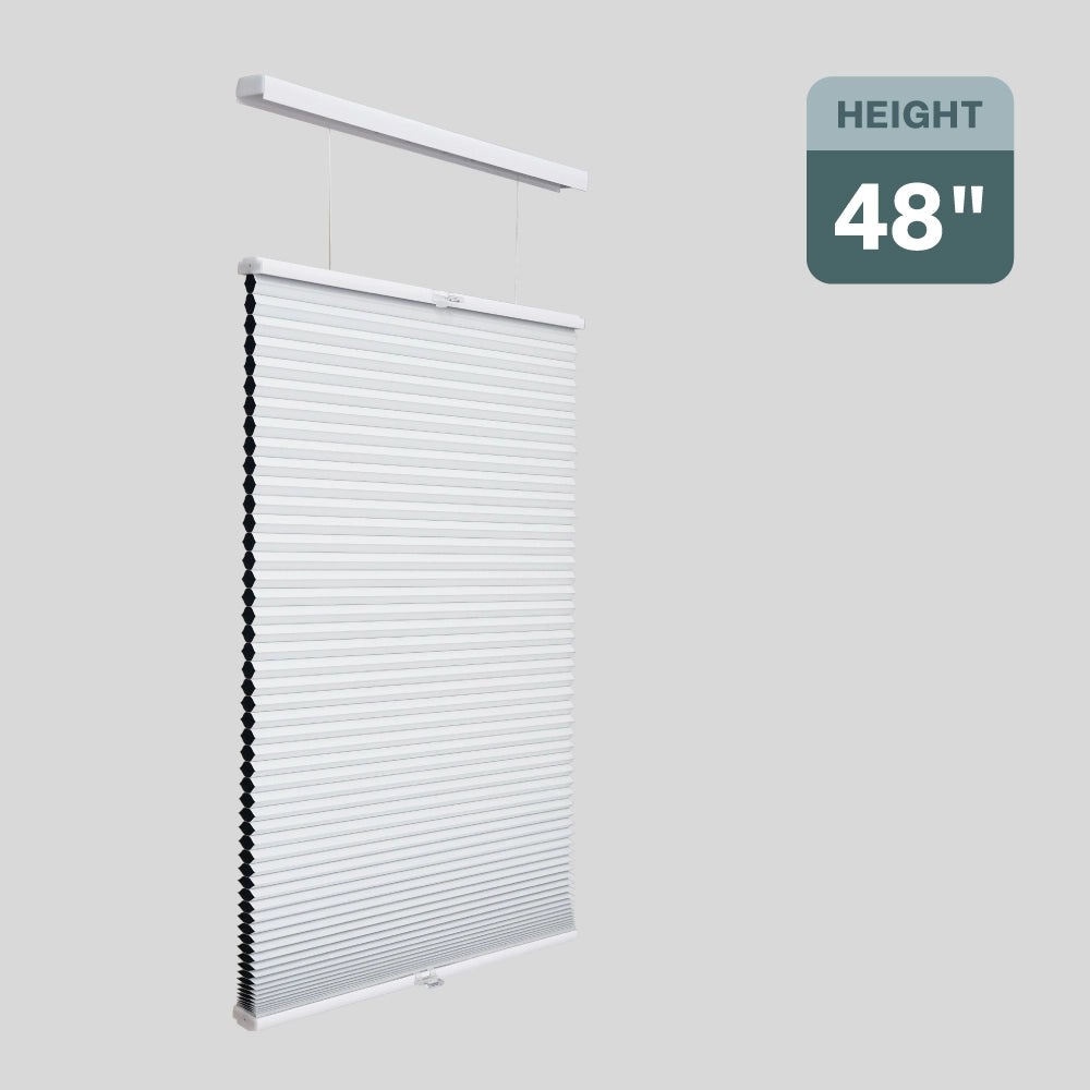 Regal Estate DrillMount Cordless 1.5 inch Blackout Top Down Bottom Up Cellular Shades For Windows, 48" Height