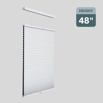 Regal Estate DrillMount Cordless 1.5 inch Blackout Top Down Bottom Up Cellular Shades For Windows, 48" Height