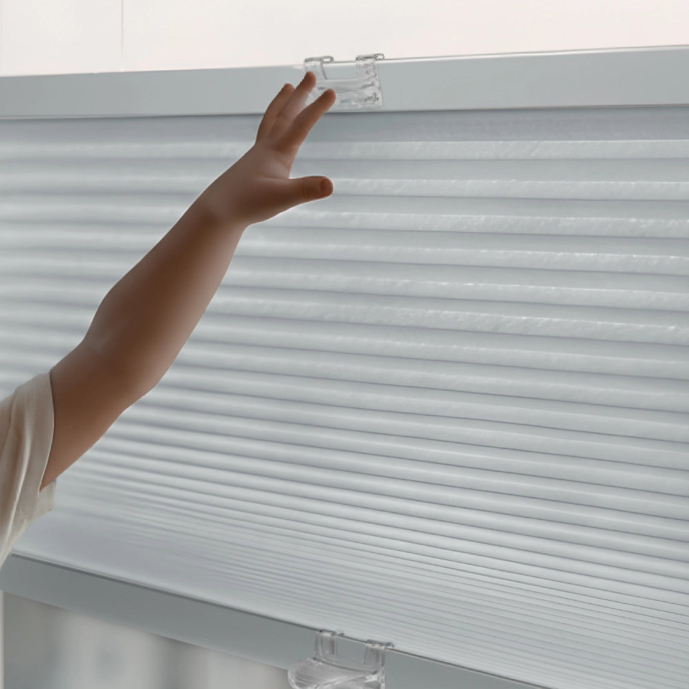 Regal Estate DrillMount Cordless 1.5 inch Blackout Top Down Bottom Up Cellular Shades For Windows, 64" Height