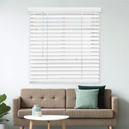 REGAL estate 2" Smooth Faux Wood Blinds Room Darkening For Windows, 48" Height