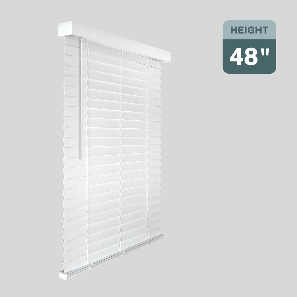 REGAL estate 2" Smooth Faux Wood Blinds Room Darkening For Windows, 48" Height