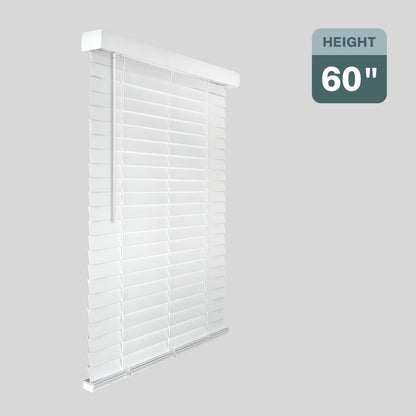 REGAL estate 2" Smooth Faux Wood Blinds Room Darkening For Windows, 60" Height