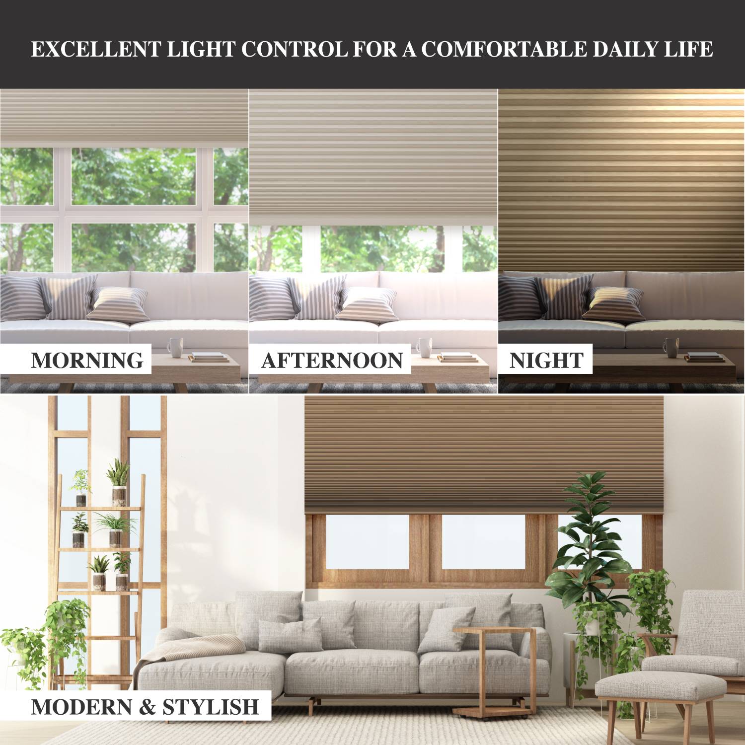 Regal estate Cordless 1.5" Blackout Cellular Shades, 36" Height - Alabaster