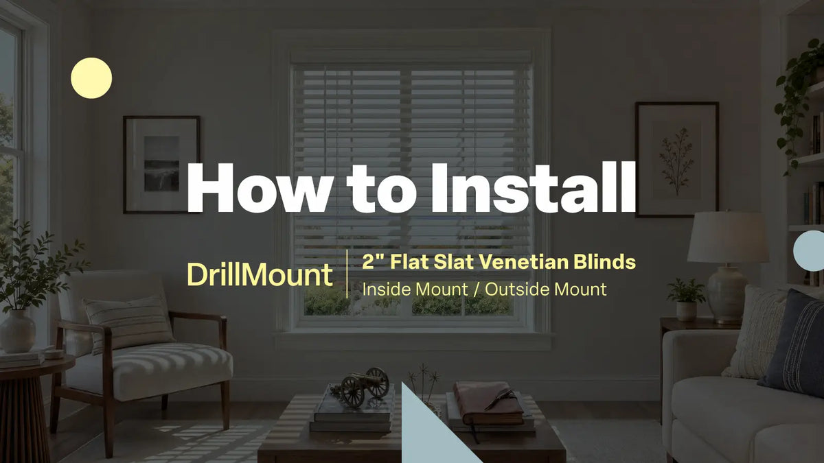 How to Install Inside/Outside Mount  2" Flat Slat Venetian Blinds
