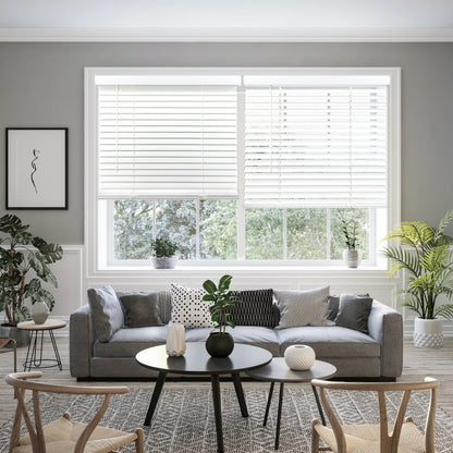 REGAL estate 2" Smooth Faux Wood Blinds Room Darkening For Windows, 60" Height